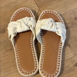 Torrid Cream Knotted Slide Sandals